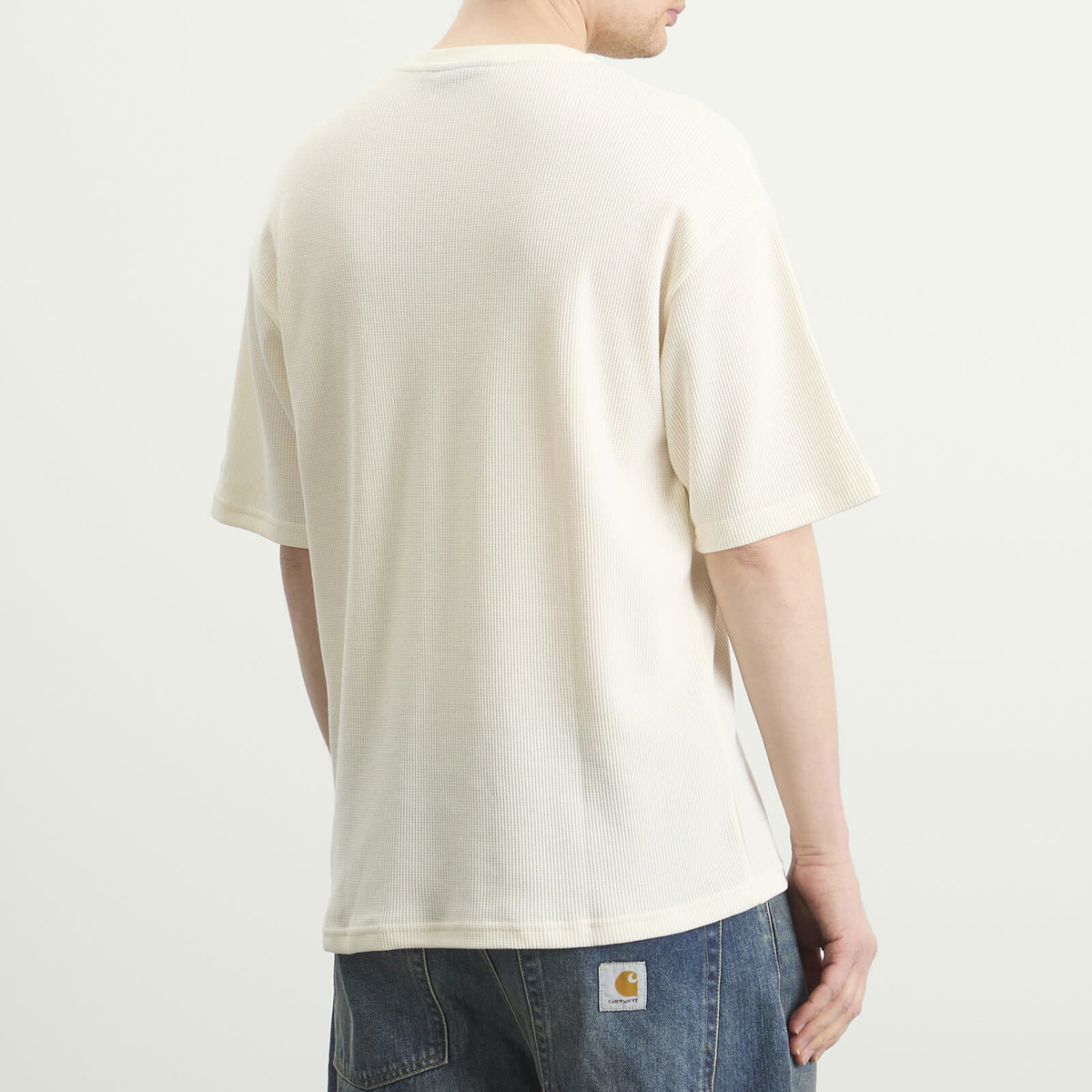 New Era Men's MLB New York Yankies Waffle T-Shirt in Off White