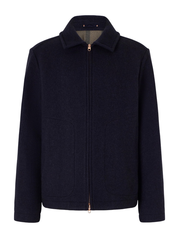 Photo: Private White V.C. - The Civvy Merino Wool and Cashmere-Blend Jacket - Blue