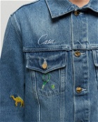Casablanca Denim Embroidered Motif Jacket Blue - Mens - Denim Jackets
