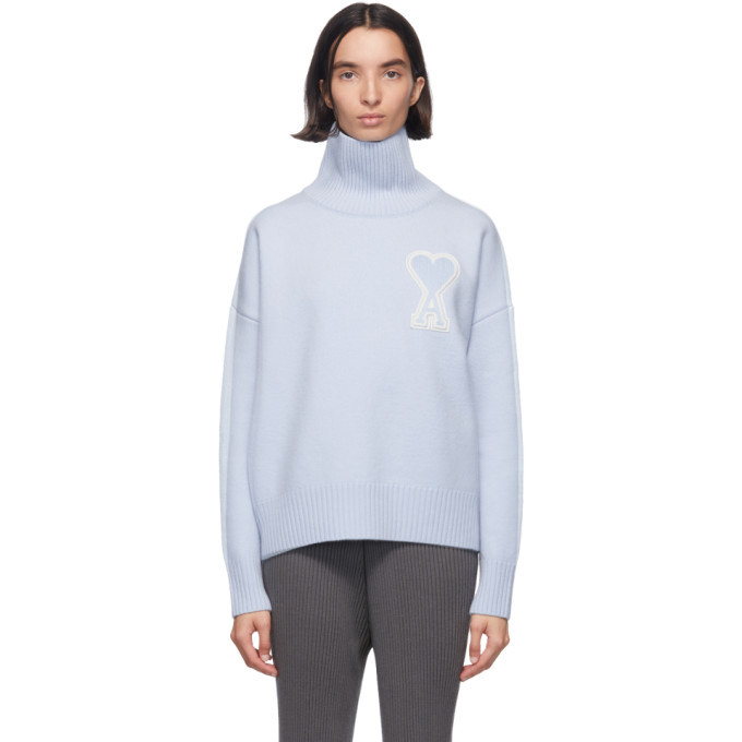 Photo: AMI Alexandre Mattiussi SSENSE Exclusive Blue Ami De Coeur Turtleneck