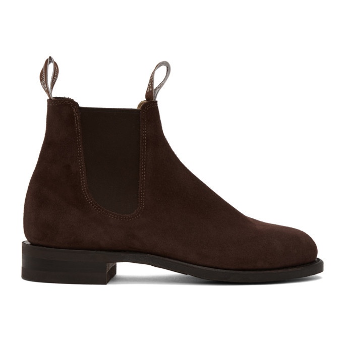 Photo: R.M. Williams Burgundy Suede Comfort Turnout Chelsea Boots