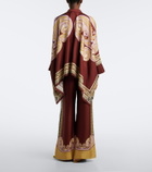 La DoubleJ Printed silk twill palazzo pants