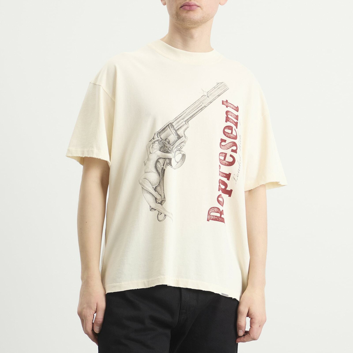 Represent Men's Loaded With Love T-Shirt in Buttercream
