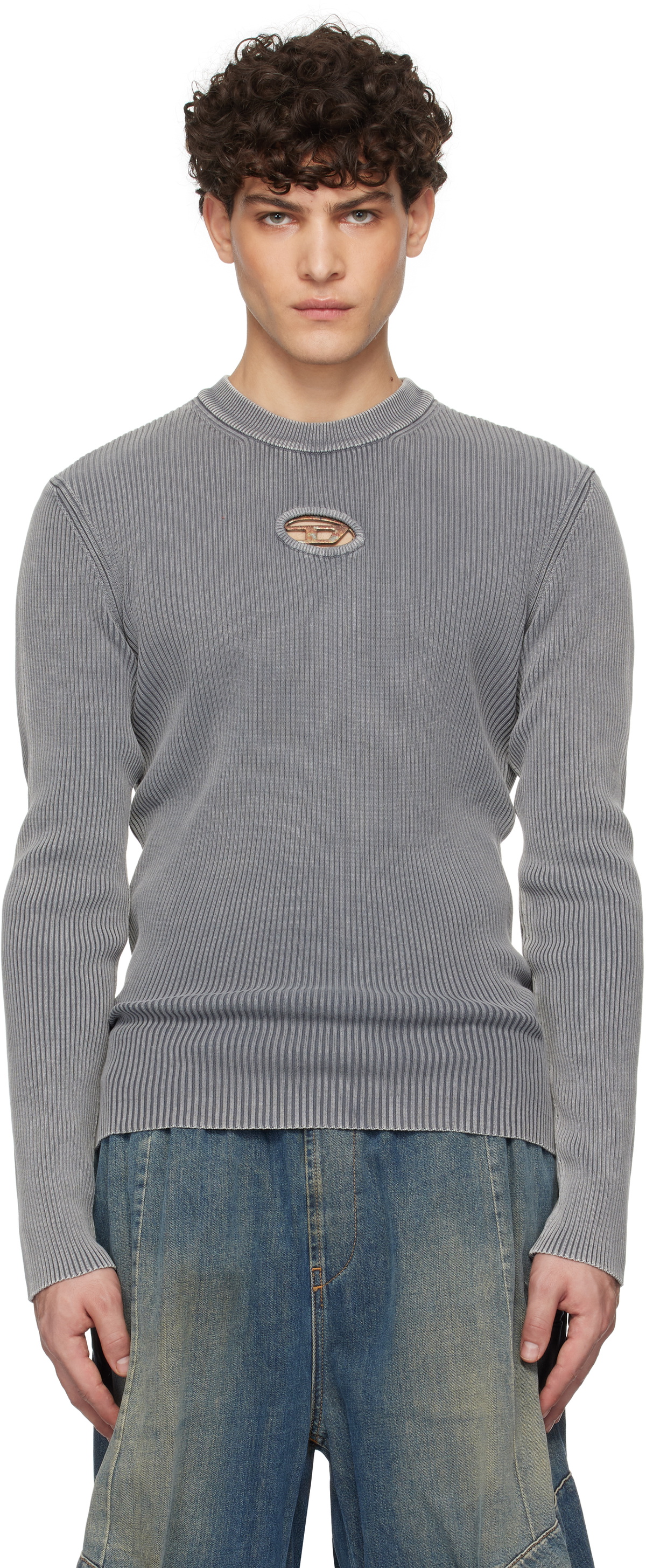 Diesel Ginn Sweater Met Logoprint • Zwart • De Bijenkorf
