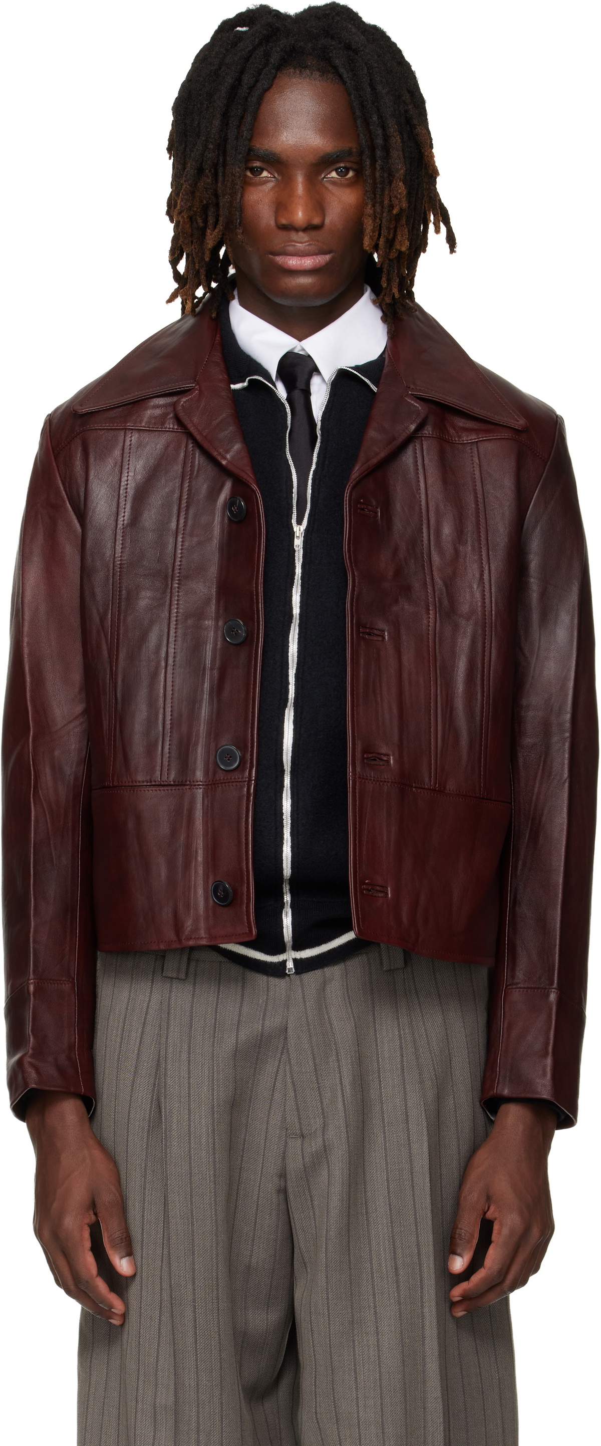Enfants Riches Déprimés Red Nick Leather Jacket