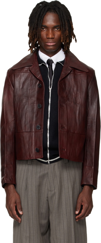 Photo: Enfants Riches Déprimés Red Nick Leather Jacket