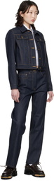 Thom Browne Navy Selvedge 5-Pocket Jeans