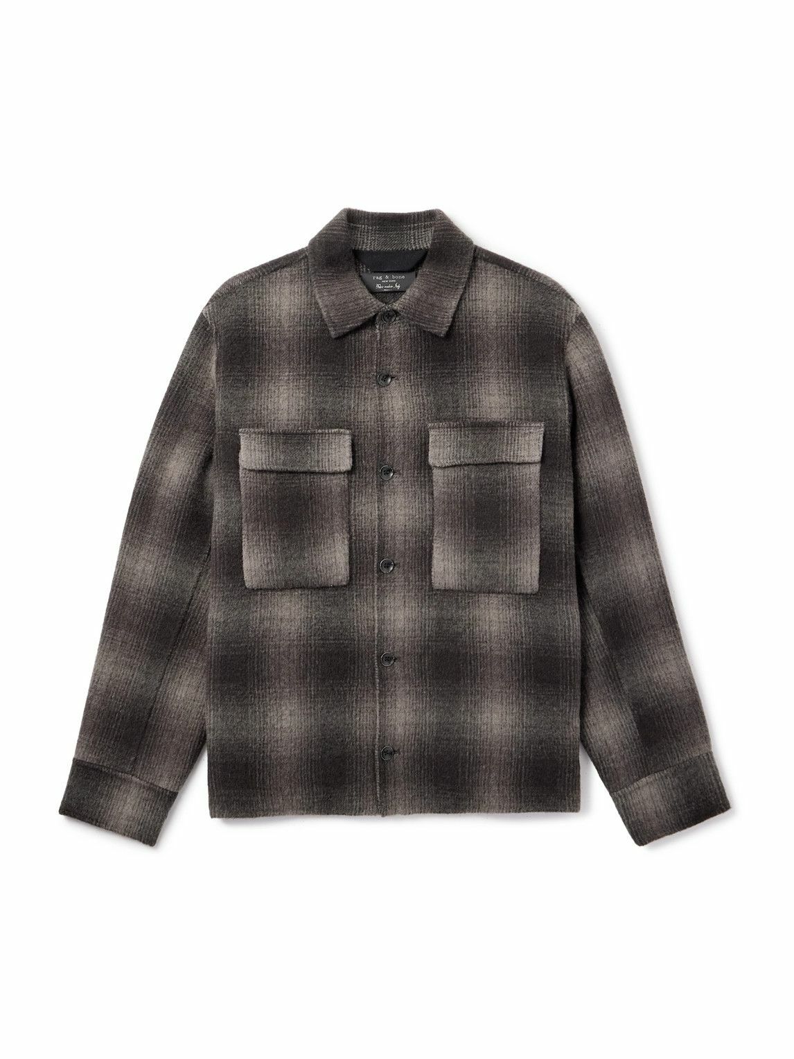 Rag & Bone - Austin Checked Wool-Blend Shirt Jacket - Brown
