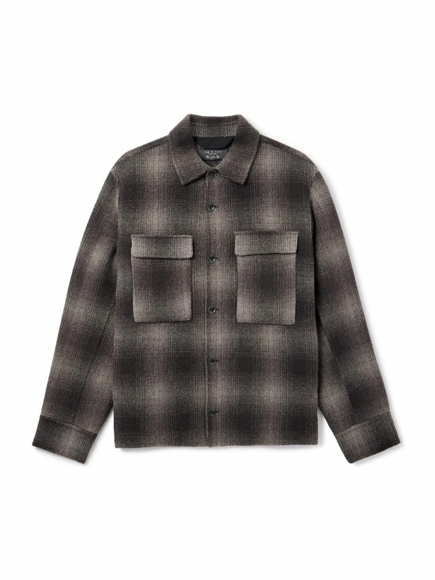 Photo: Rag & Bone - Austin Checked Wool-Blend Shirt Jacket - Brown