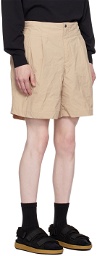 kolor Beige Pleated Shorts