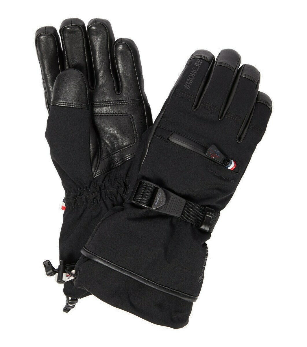 Moncler Grenoble Leathertrimmed ski gloves Moncler Grenoble