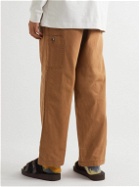 Nike - Straight-Leg Logo-Embroidered Cotton-Canvas Trousers - Brown