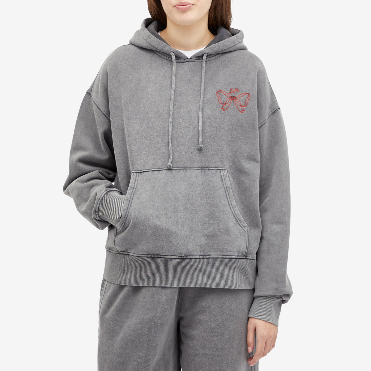Damson Madder Women's Hayley Hoodie in Grey Wash