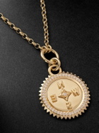Foundrae - Internal Compass 18-Karat Gold Diamond Pendant Necklace
