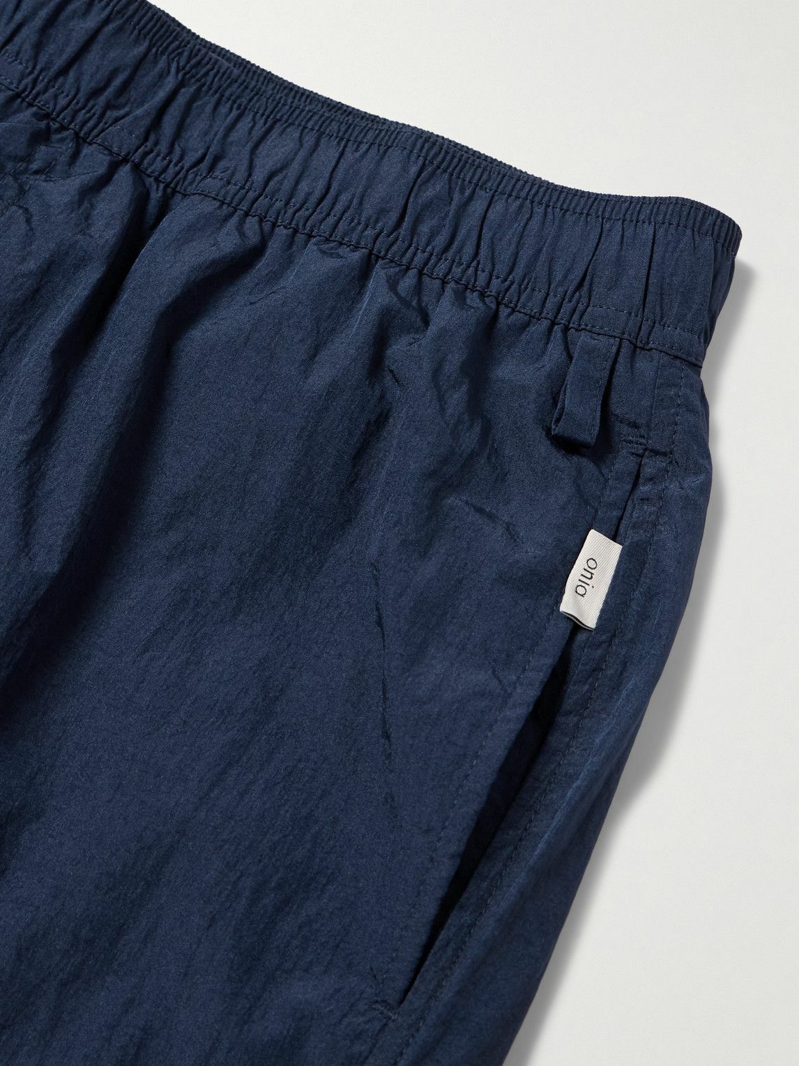 Onia - Straight-Leg Mid-Length Crinkled Swim Shorts - Blue