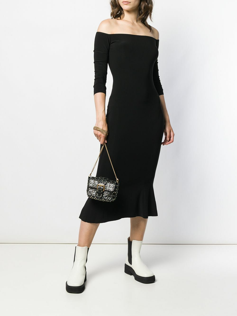 forever 21 dresses off the shoulder Off-shoulder maxi dress w/ side slit