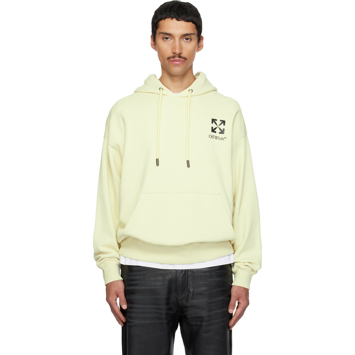 Off-White Yellow Small Arrow Skate Hoodie
