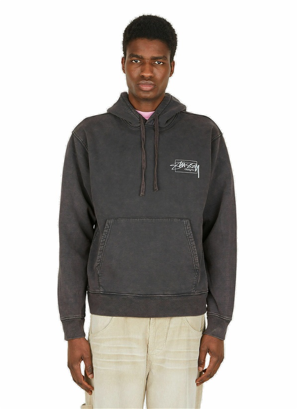 Photo: Dyed Logo Hooded Sweatshirt in Black