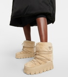 Prada Shearling and leather snow boots