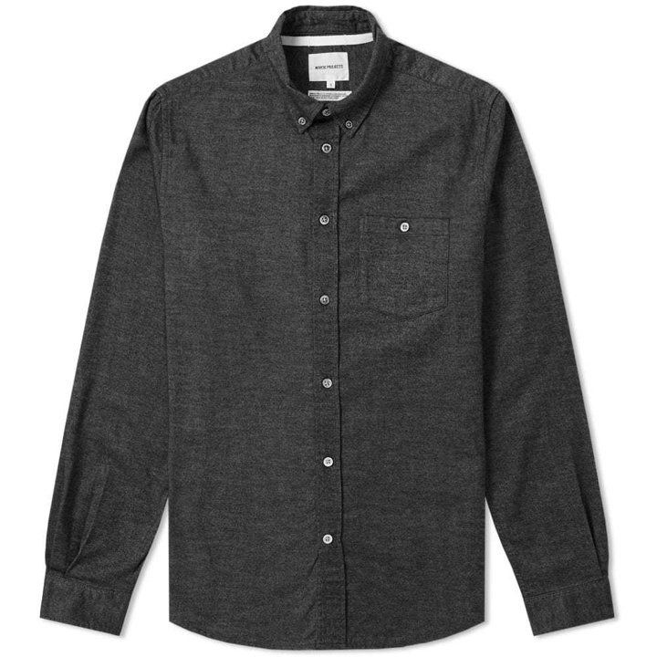 Photo: Norse Projects Anton Brushed Flannel Shirt Grey