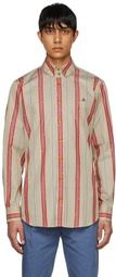 Vivienne Westwood Red & Beige Organic Cotton Shirt