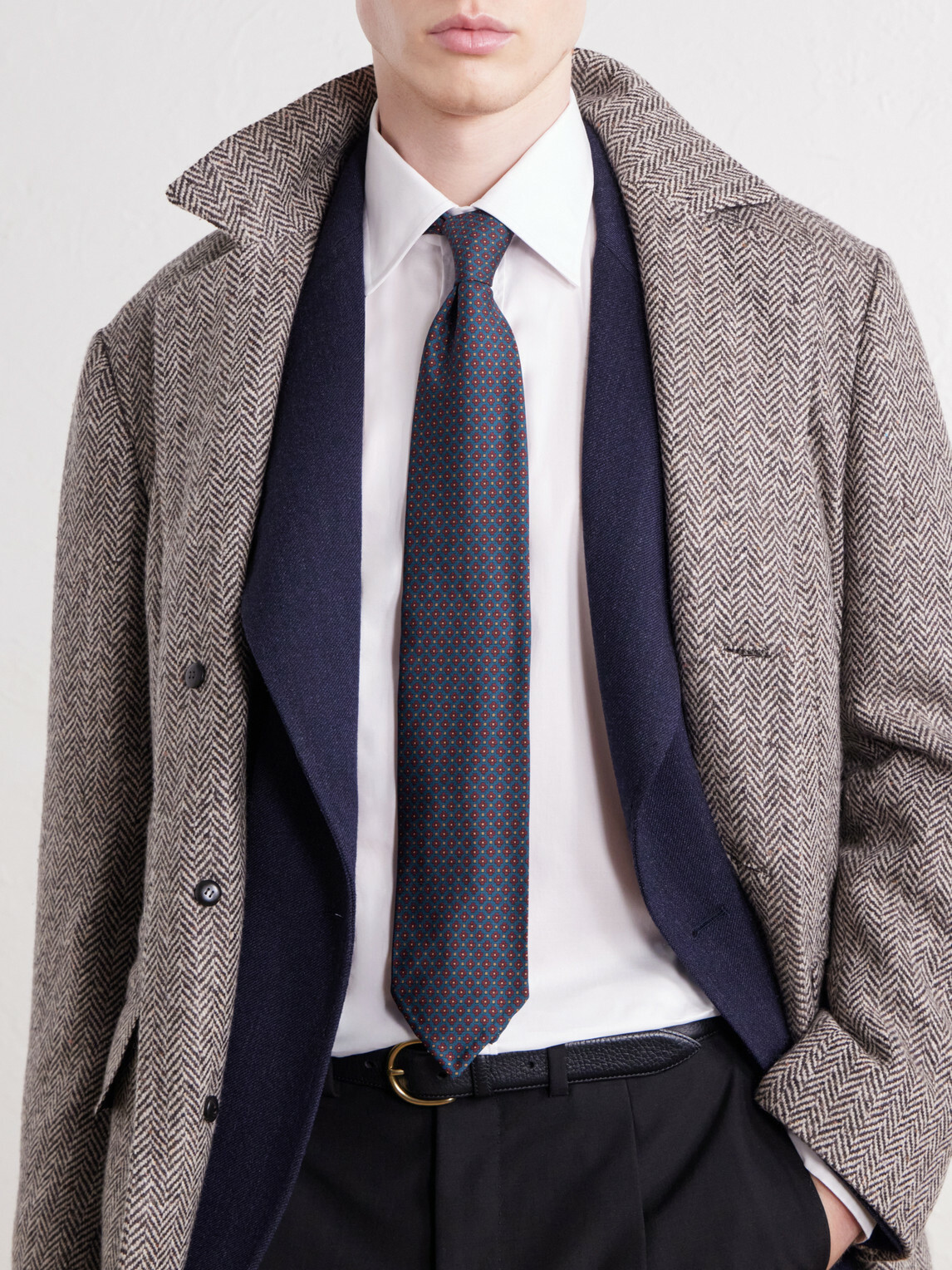 Rubinacci - 8cm Printed Silk-Twill Tie - Blue