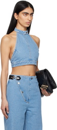 Nanushka Blue Arina Denim Top