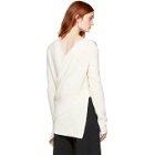 3.1 Phillip Lim Off-White Ribbed Off-the-Shoulder Pullover