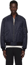 Theory Navy Oversized Bomber Jacket