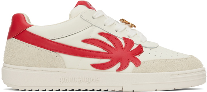 Photo: Palm Angels White & Red Palm Beach University Sneakers