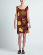 Manila Grace Womens Mini dress in Brown