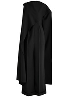 Roksanda Valerya Cape-effect Wool Jumpsuit Black