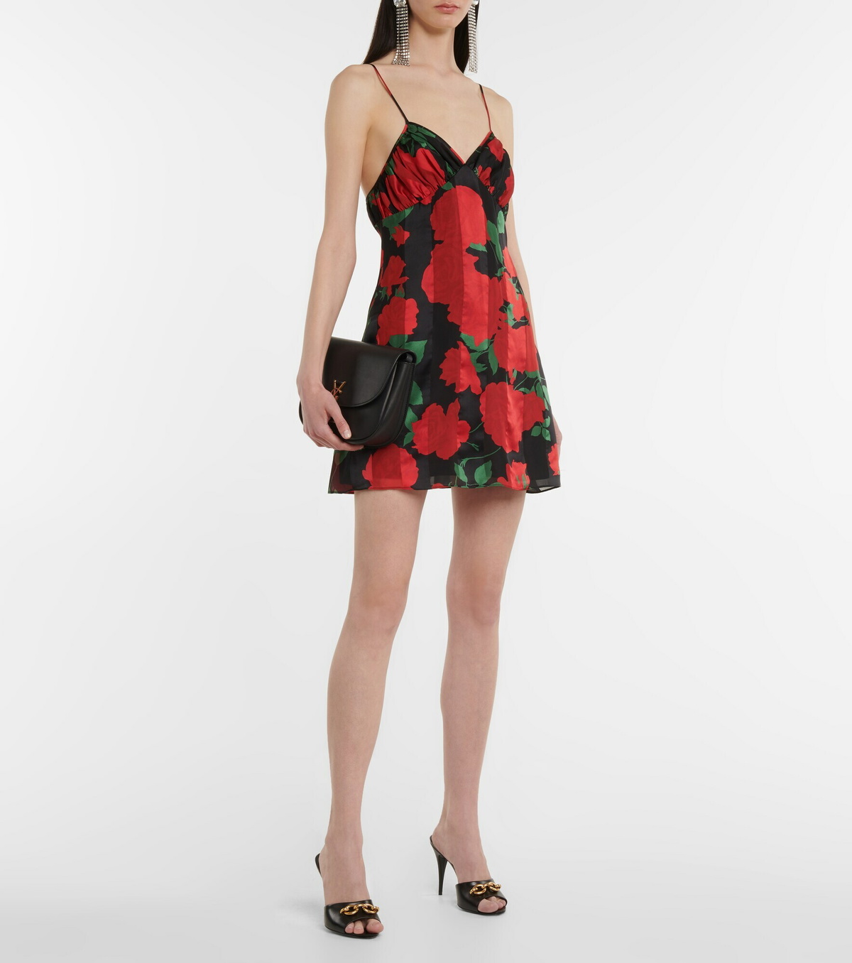 Saint Laurent Floral Silk Muslin Minidress Saint Laurent