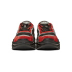 Balmain Black and Red Jace Sneakers