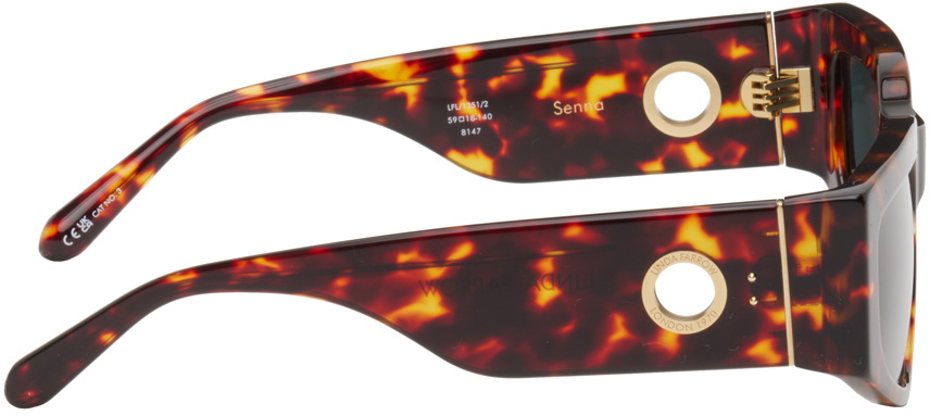 Lunettes De Soleil Matthew Williamson Pour Linda Farrow - Monture Tortue - UV400