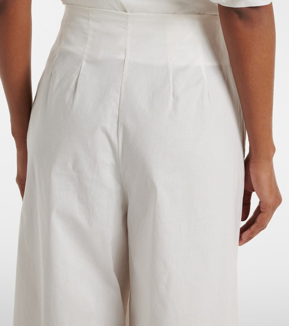 Adriana Degreas Cotton-blend wide-leg pants
