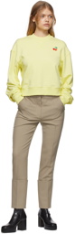 Sportmax Yellow Stretch Cotton Sweatshirt