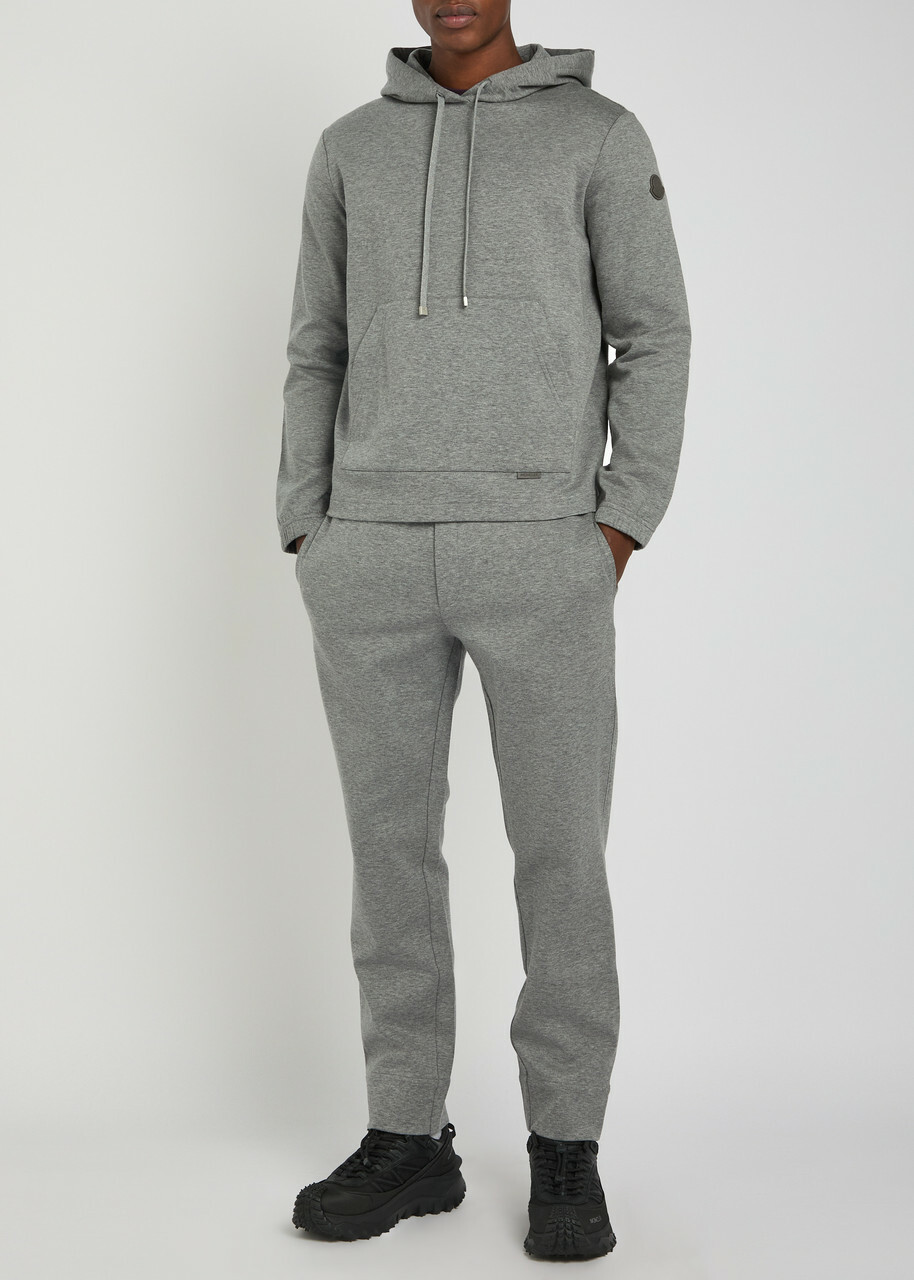 Moncler Logo Cotton-blend Sweatshirt Grey