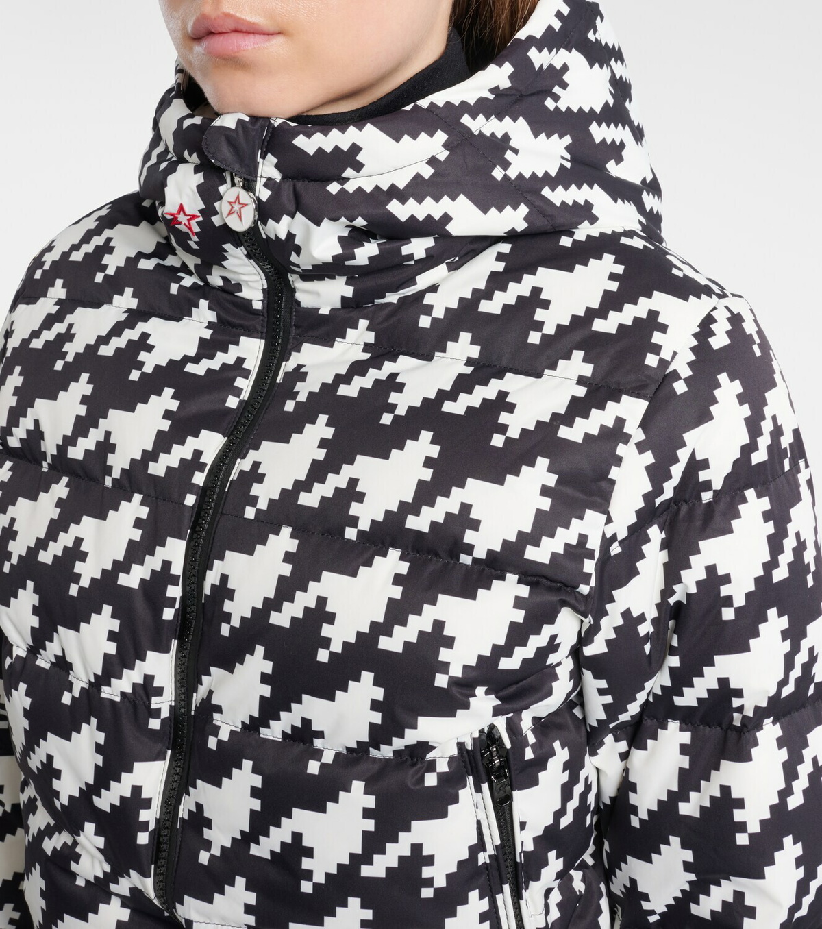 Perfect Moment Polar Flare houndstooth down ski suit