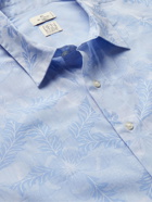 Etro - Floral-Jacquard Cotton and Lyocell-Blend Shirt - Blue