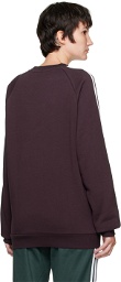 adidas Originals Burgundy Classics 3-Stripes Crew Sweatshirt