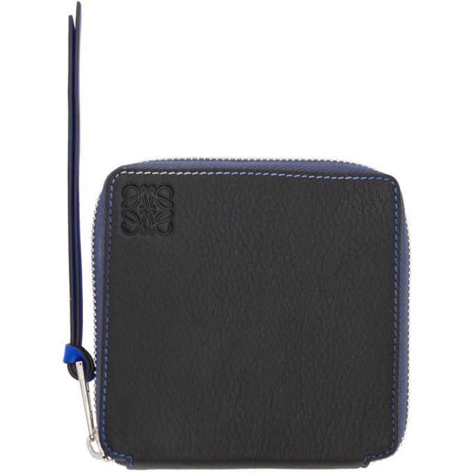 Black Loewe Leather Rainbow Square Zip Small Wallet – Designer Revival