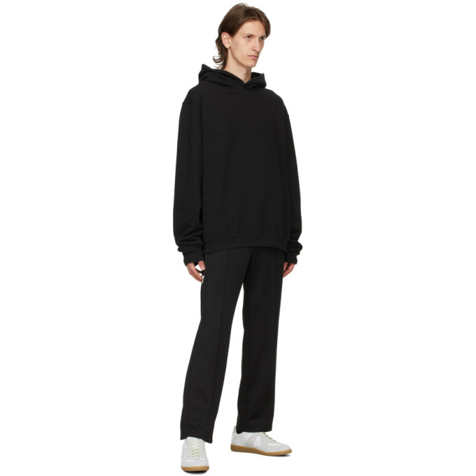 Maison Margiela Black Punched Holes Logo Hoodie Maison Margiela