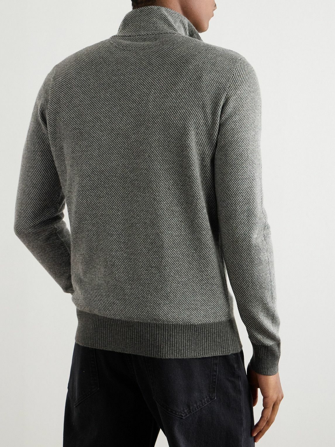 Loro Piana - Roadster Cashmere Half-Zip Sweater - Gray Loro Piana