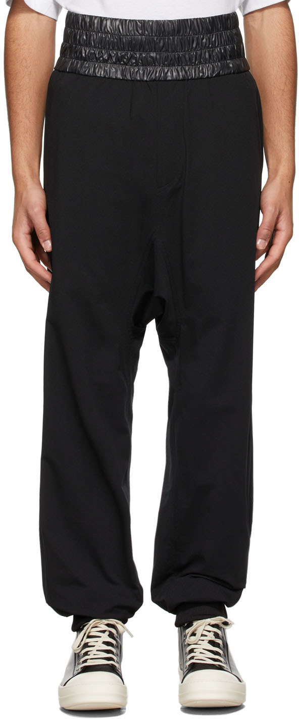 JERIH Black Linen Boxing Lounge Pants