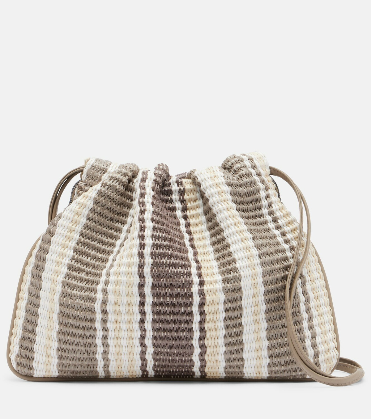 Brunello Cucinelli Mellow Small striped crossbody bag