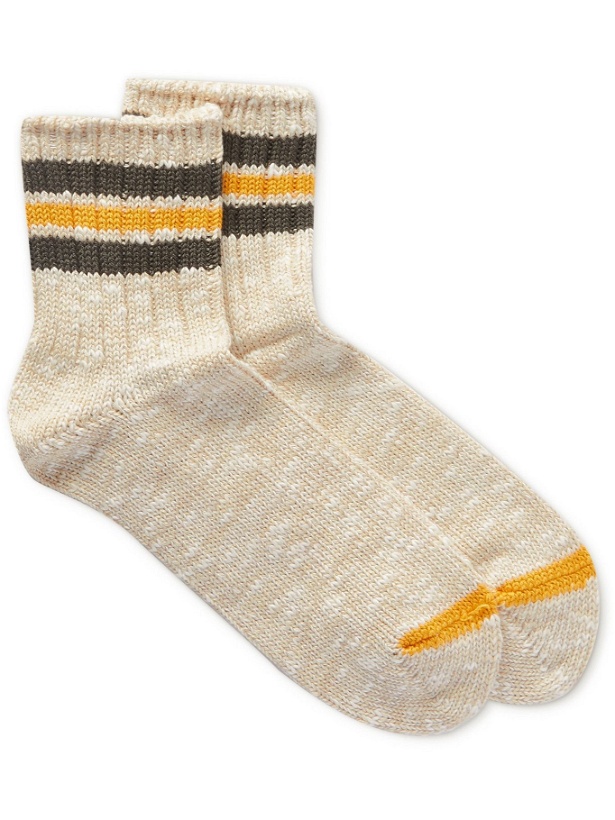 Photo: Anonymous ism - Striped Cotton-Blend Socks