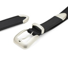 Molebo M2475 Double Tip Detail Belt in Black