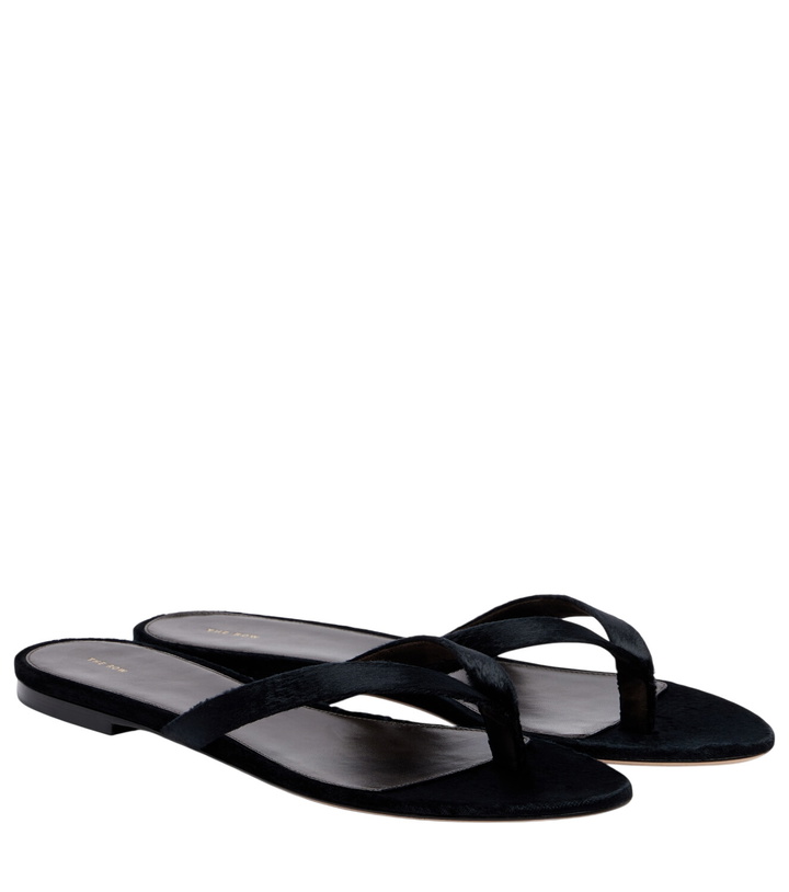 Photo: The Row Sacha velvet thong sandals