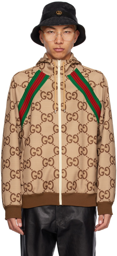 Photo: Gucci Beige Jumbo GG Jacket